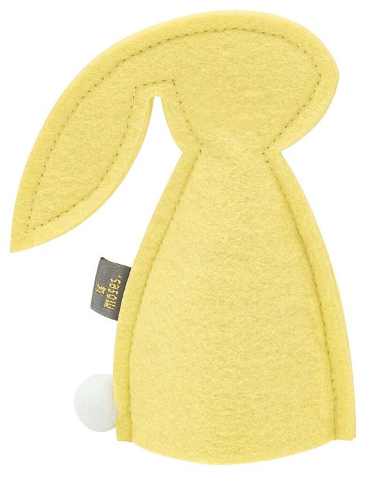 Eierwärmer aus Filz, Osterhase, gelb von Moses