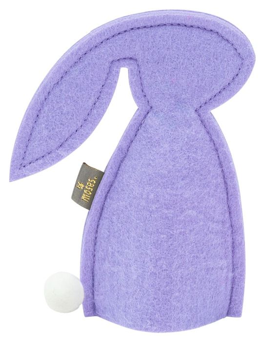 Eierwärmer aus Filz, Osterhase, violett von Moses