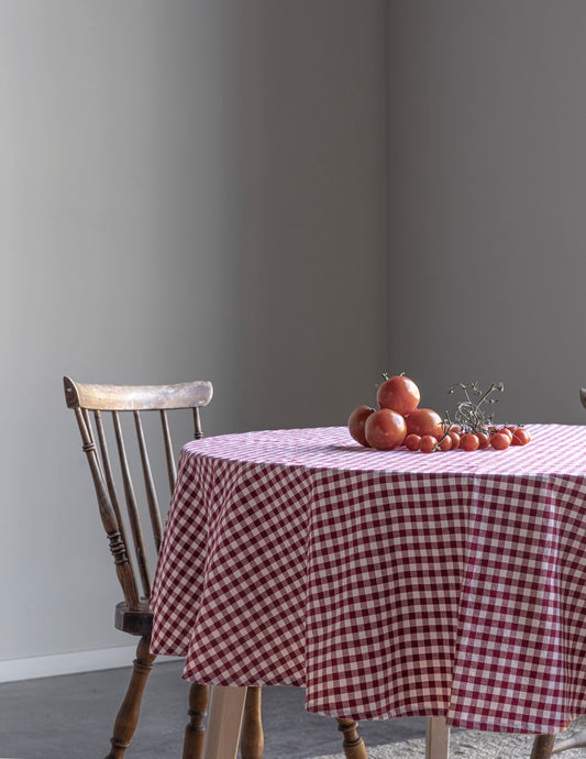 runde Tischdecke - Rutan, rot, Durchmesser 160cm von Storefactory