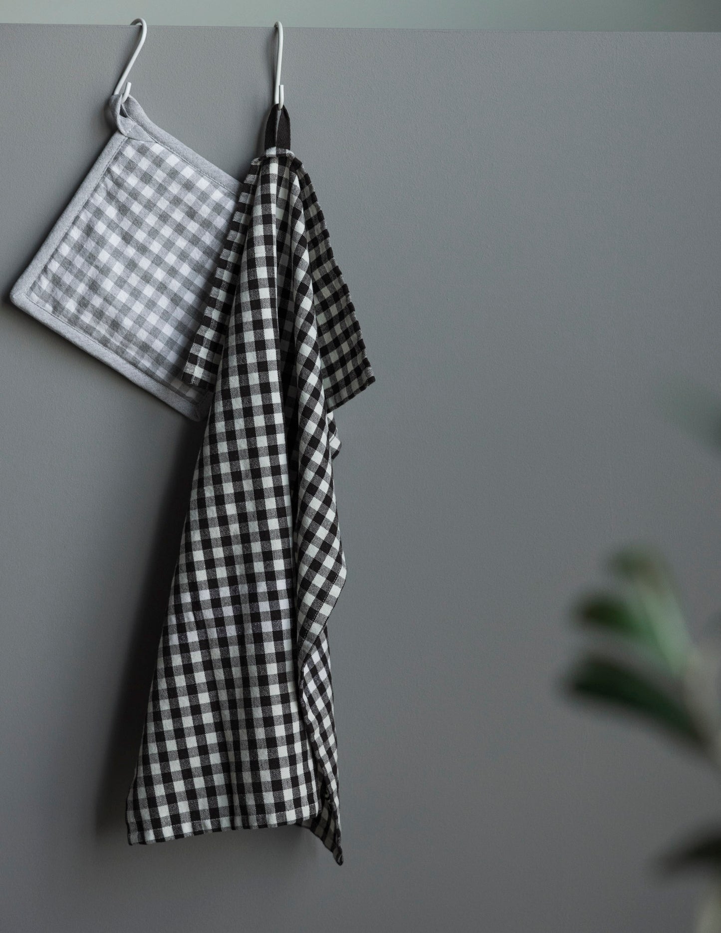 Topflappen - Rutan, hell grau von Storefactory