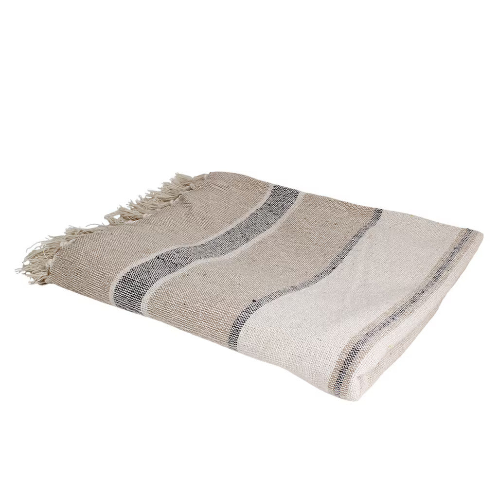 Decke Idde, beige-grau, 125 x 150cm
