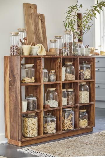 Vintage Regal, groß, 12 Fächer, Unika aus Holz - Ib Laursen