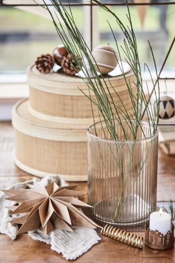 Tannenbaumspitze, Papier Christbaumstern, natur