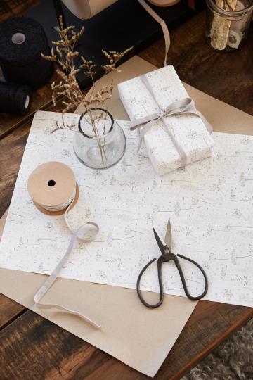 Baumwollband auf Spule, ash grey, 5m