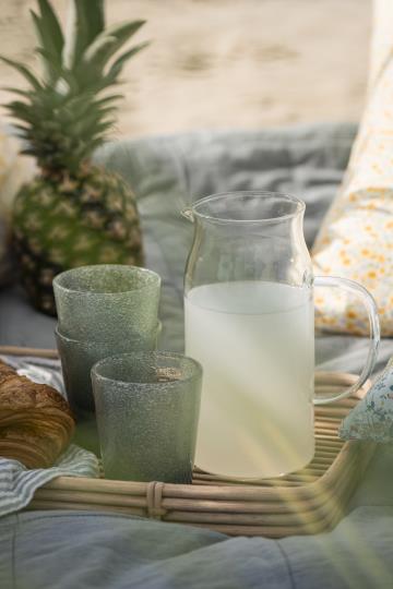 Glaskaraffe, Weinkaraffe, Glaskanne, klar, mit Henkel