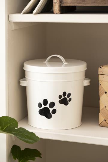 aufbewahrung trockenfutter hund Aufbewahrung für Hundefutter, Metall, Leckerlibox, Futtereimer, 5 Lite – müggelig