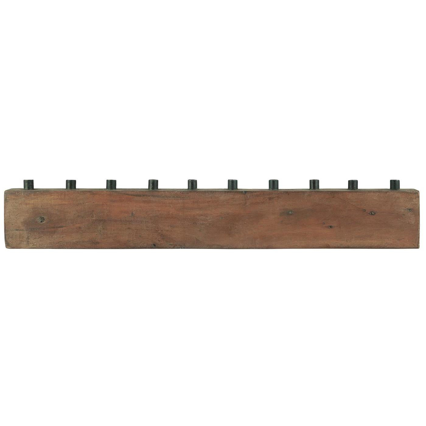 Unika Kerzenhalter, lang, für 10 dünne Kerzen, Vintage Holz