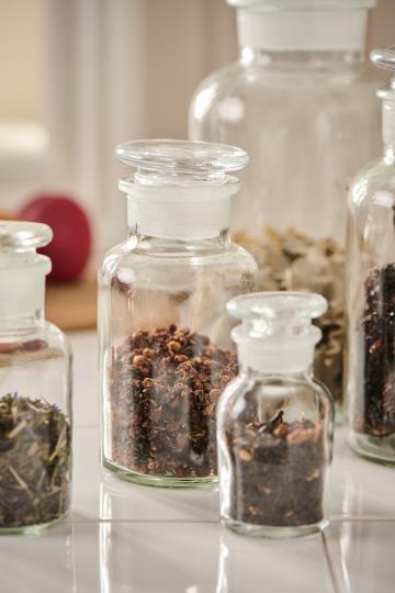 Apothekerglas, Vorratsglas, Glasbehälter, Glasdeckel, klein 250ml