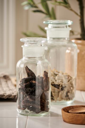 Apothekerglas, Vorratsglas, Glasbehälter, Glasdeckel, mittel 500ml