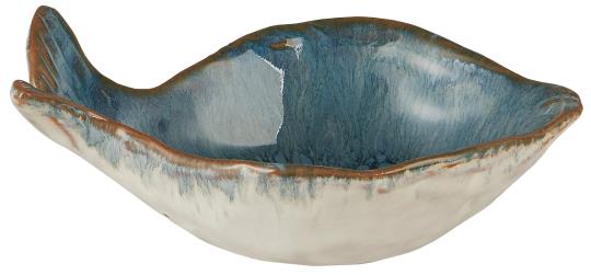 Schale Ocean Blue, flach, fischförmig, mini