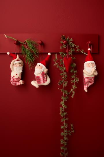 Anhänger Herz, Filz, Weihnachtsherz, Dekoherz, rot