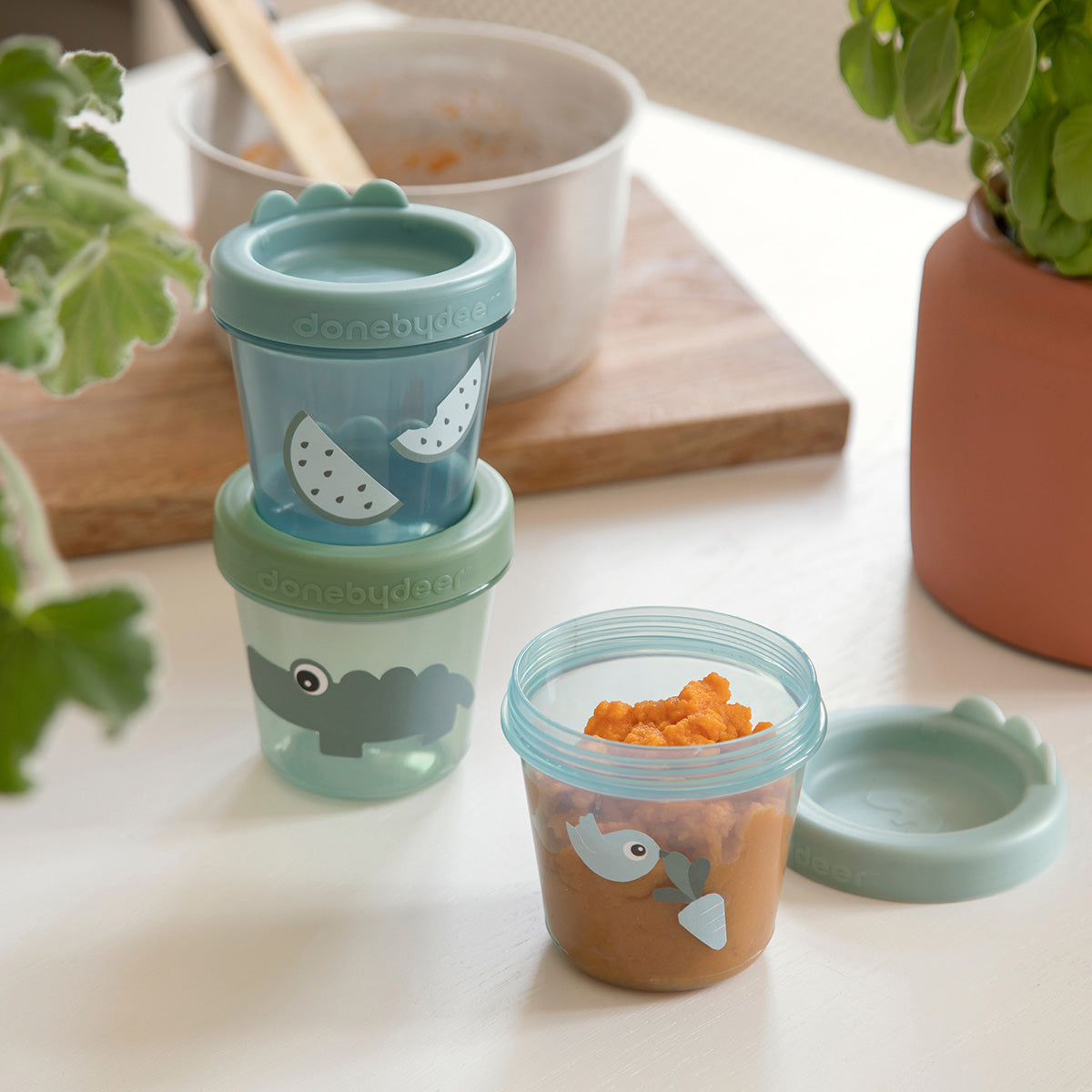 Snack Boxen, 3er Set, Baby Snack Boxen, grün