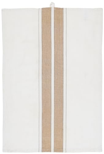 Geschirrtuch, natur, 2 orange Streifen