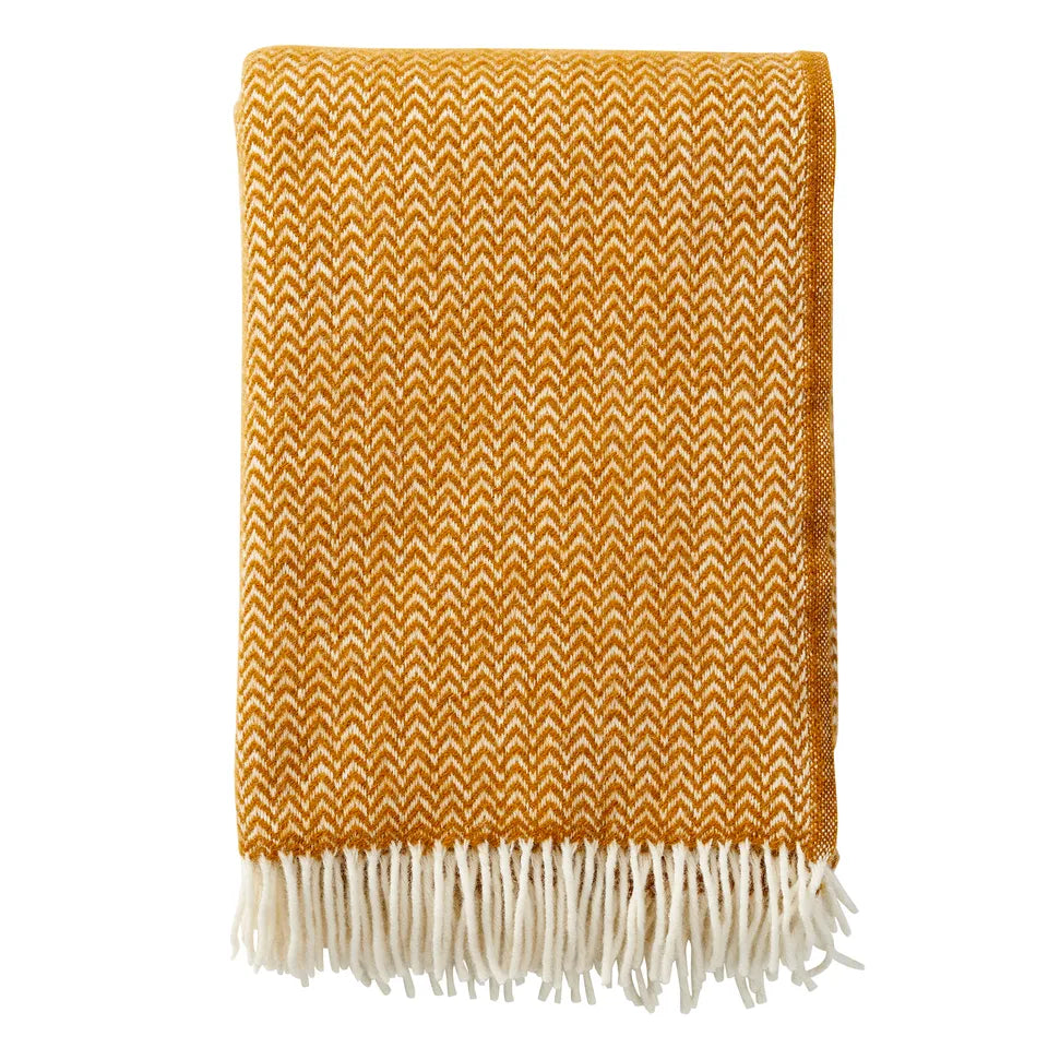Klippan Decke Chevron, caramel, 200 x 130cm