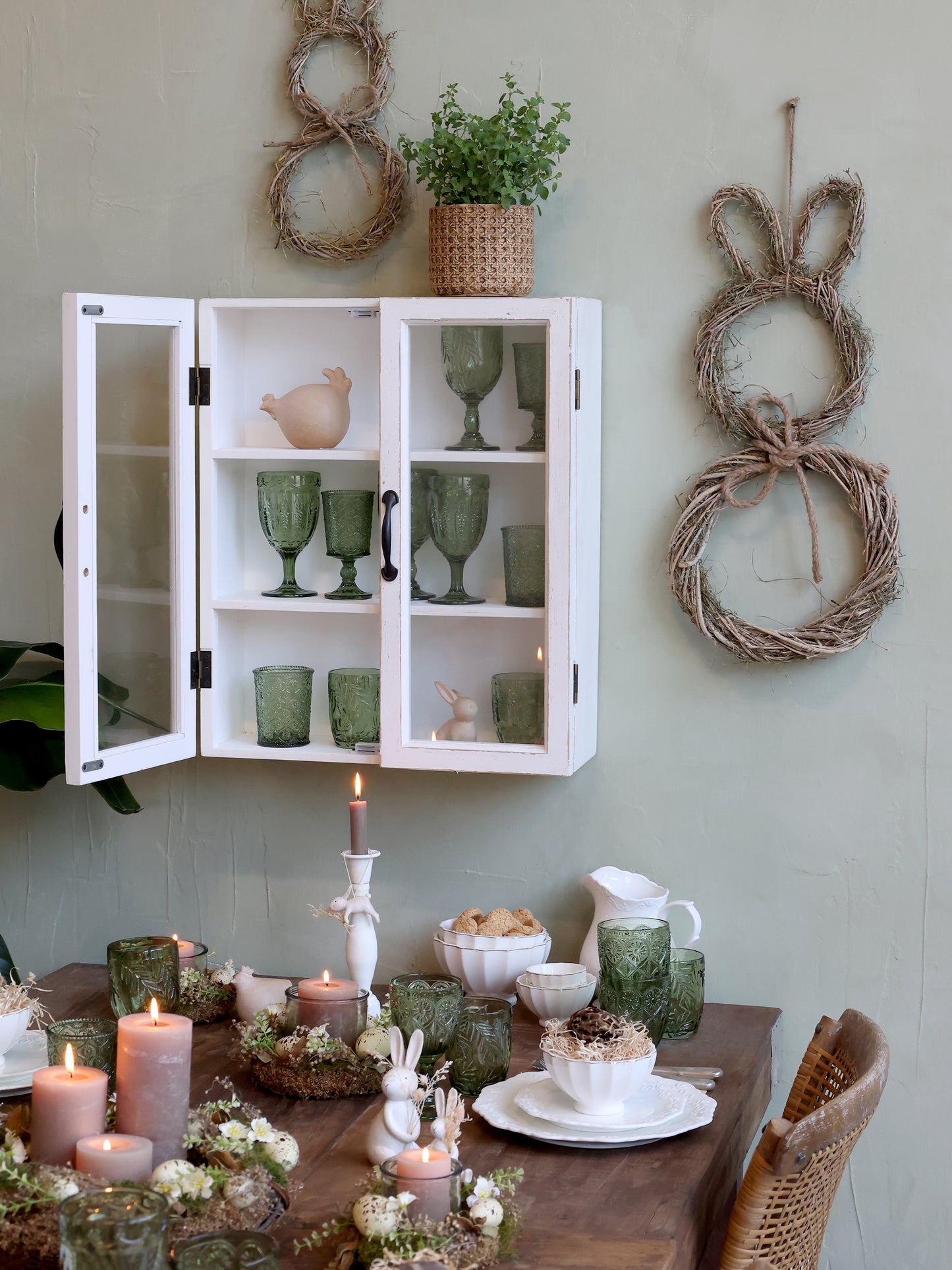 großer Hase aus Weide zur Dekoration - Chic Antique, 64cm