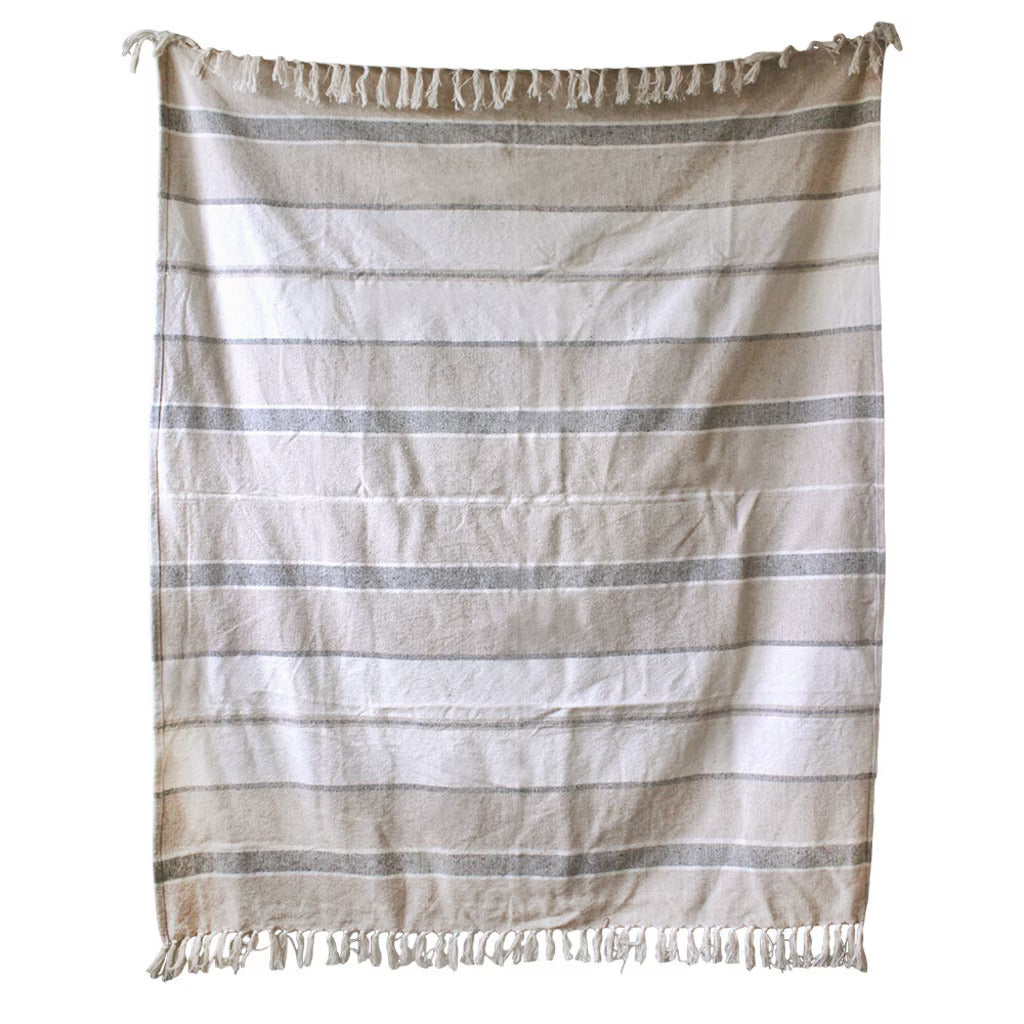 Decke Idde, beige-grau, 125 x 150cm