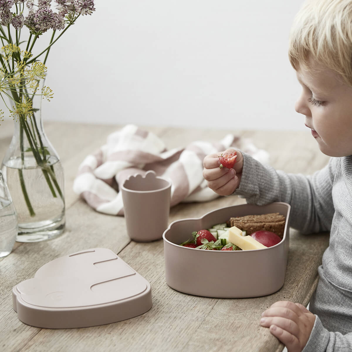 Frühstücksbox, Lunchbox Elphee, grau
