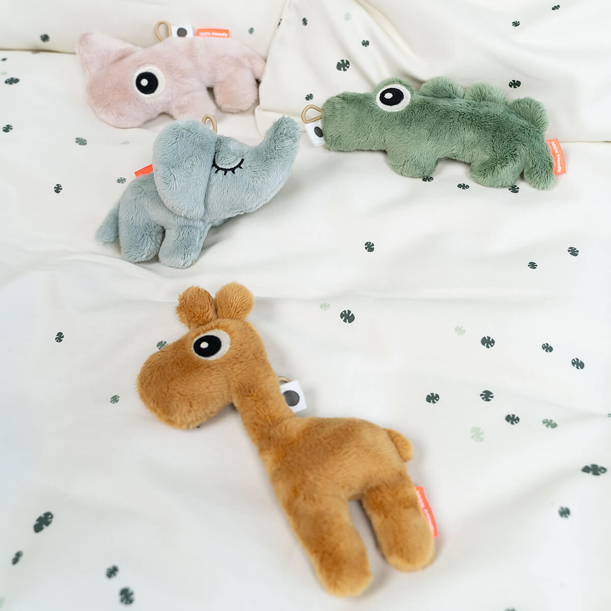 Kuscheltier, Rassel, Nozoo, klein, rosa