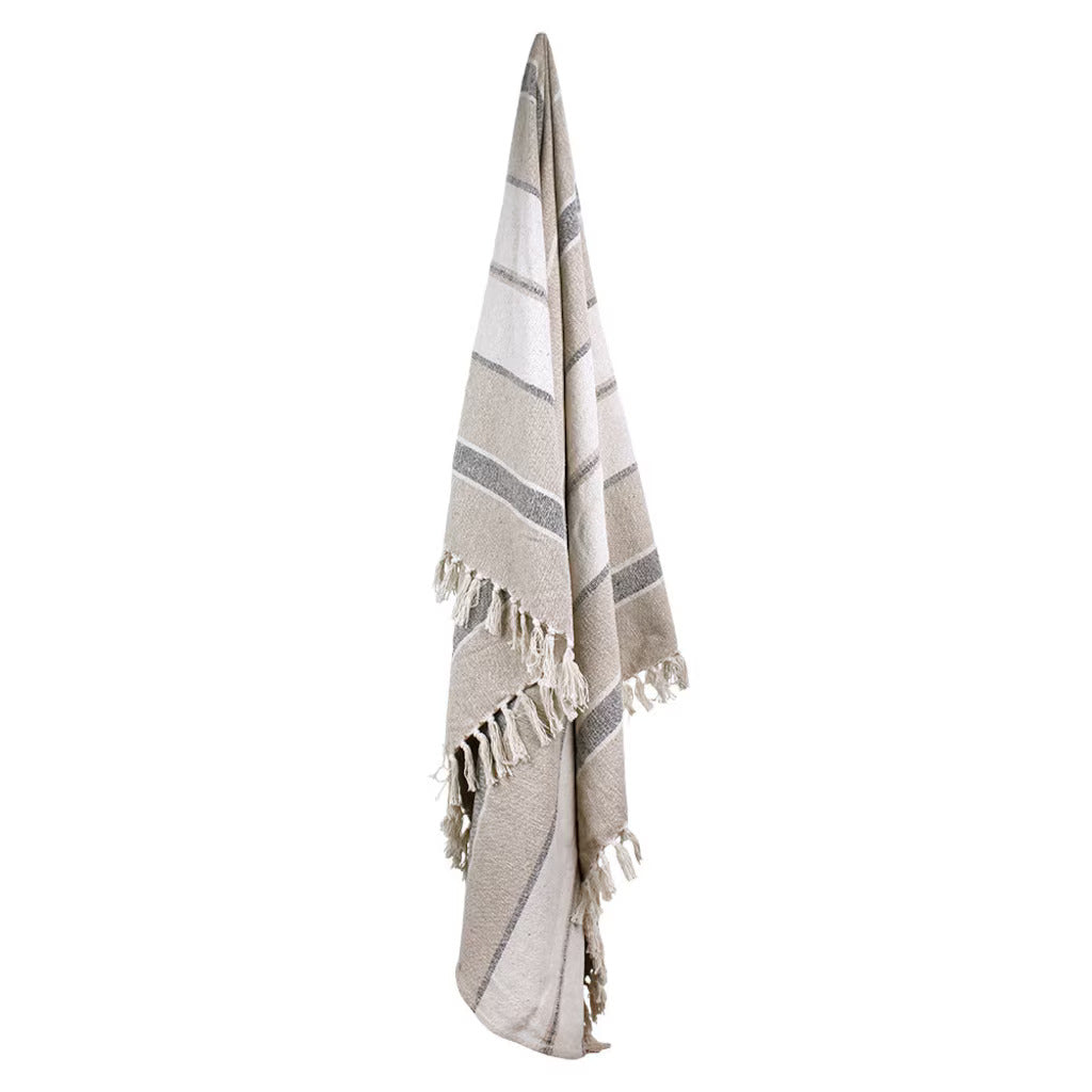 Decke Idde, beige-grau, 125 x 150cm