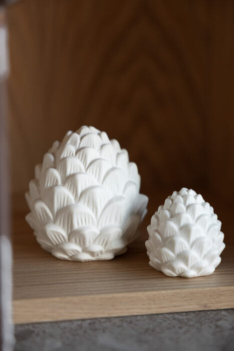 Keramik Zapfen Berghamn, groß, weiß