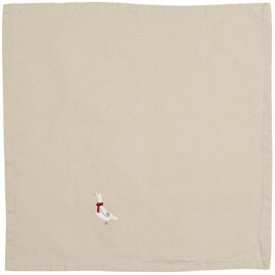 Stoffserviette Tradition, Gans, leinenfarben 40x40cm
