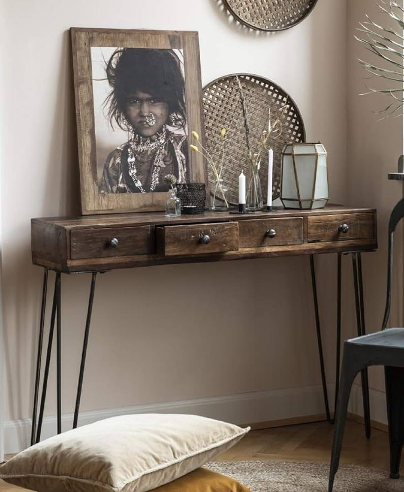 Bild, Bild auf Holz, indisches Kind, Mädchen aus Rajasthan von Ib Laursen