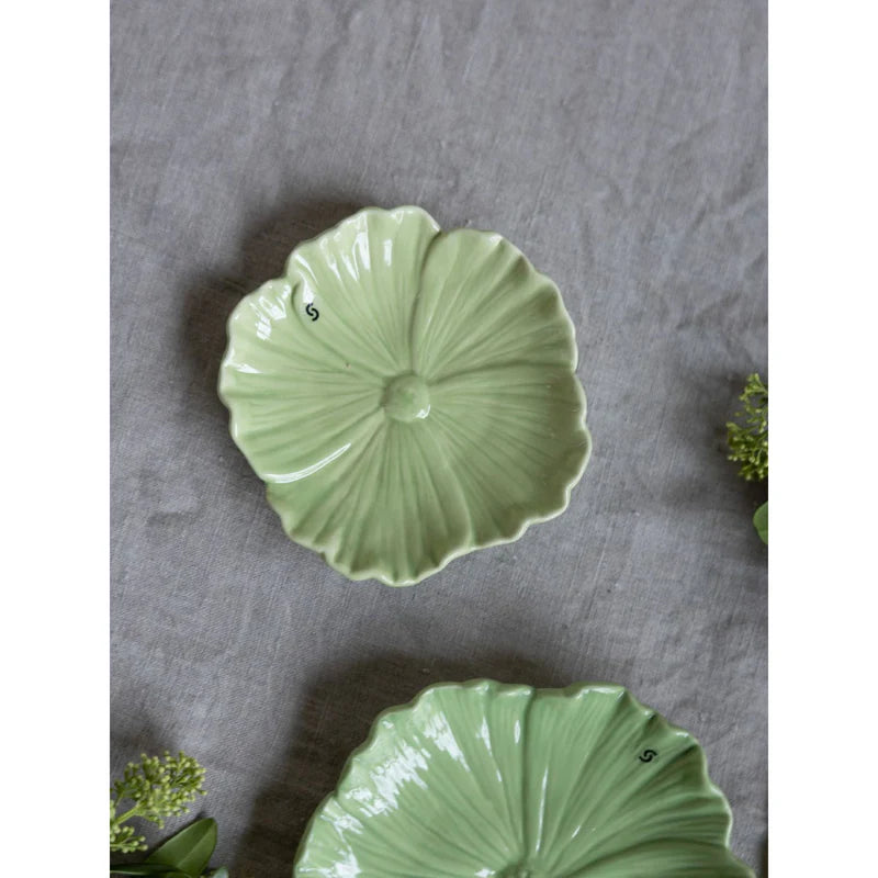 Dekoschale Blomster, Blütenform, grün, klein von Storefactory