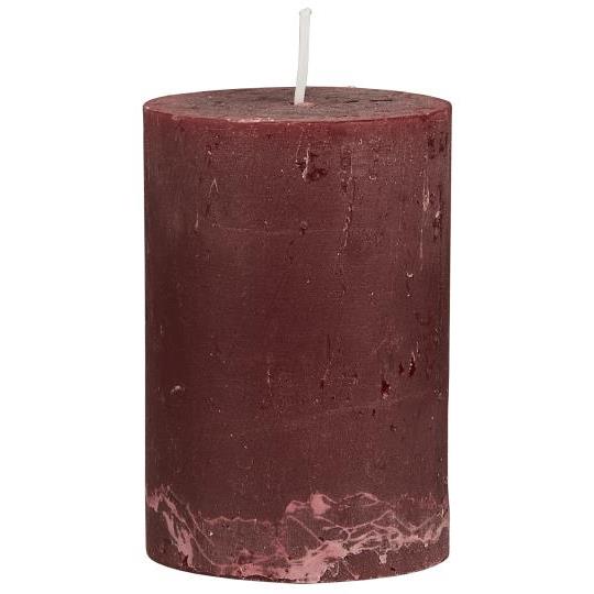 Stumpenkerze Celia, 10cm hoch, rot