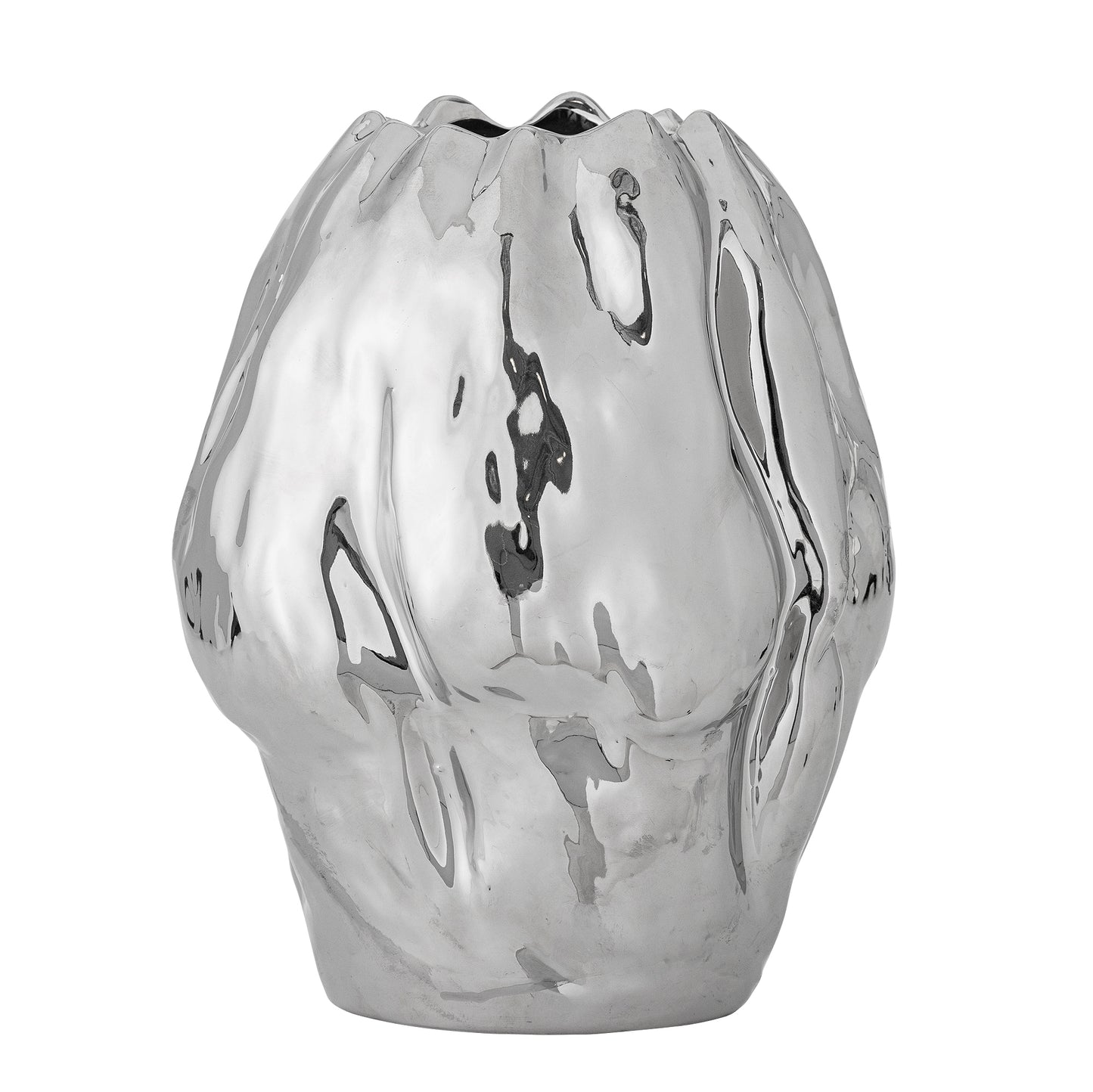 Vase Bobby, Silber, Steingut