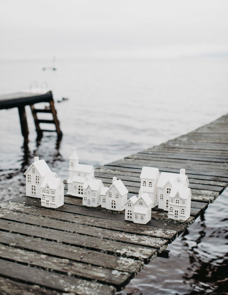 Keramikhaus Byn Nr. 6 - Kerzenhaus, mattweiß