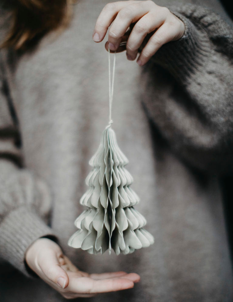 Papier Tannenbaum Granstad, beige, klein, Weihnachtsbaum
