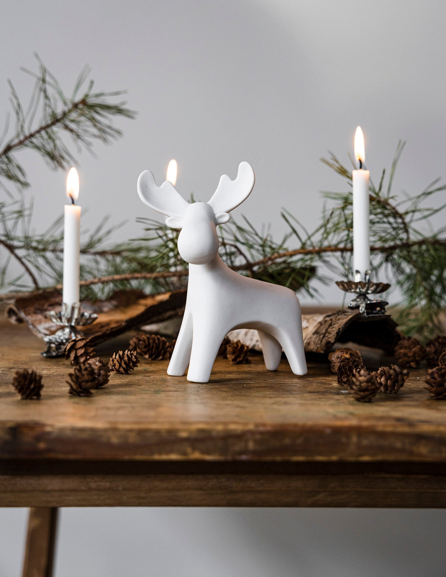 Keramikfigur Ivan, Rentier, Elch, groß, Weihnachtsdeko