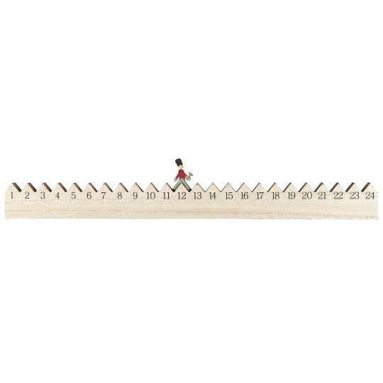 Holzkalender, 1-24, gehender Gardist, Adventskalender