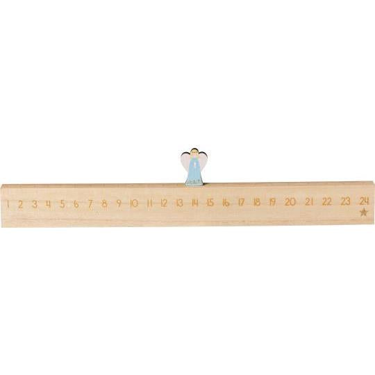 Holzkalender, 1-24, gehender Engel, Adventskalender