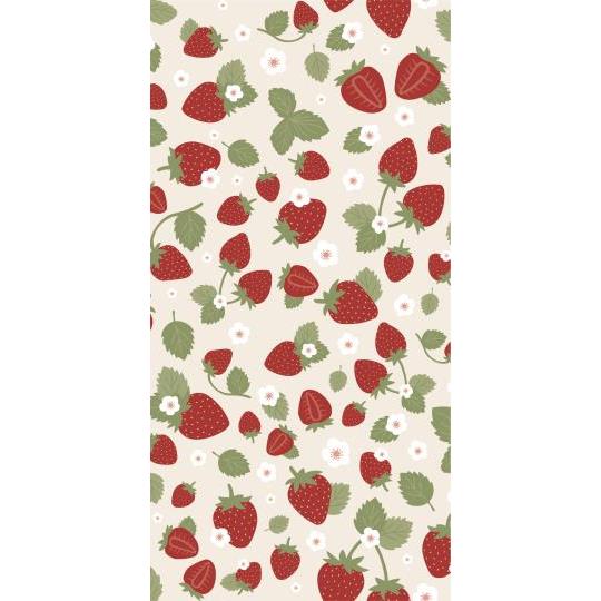 Papierserviette, Set, niedliche Erdbeeren, 11 x 21cm von Ib Laursen