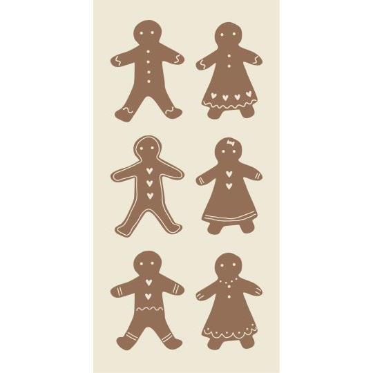 Servietten Set, schmal, Lebkuchenpärchen, 10x20cm, 16 Stk.