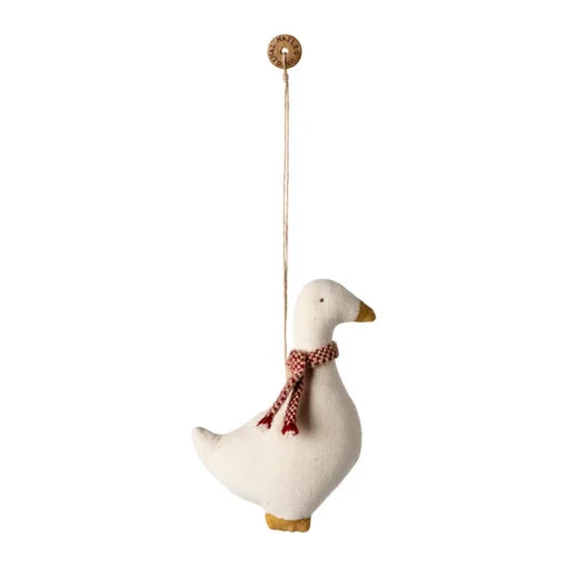 Maileg Anhänger, Gans aus Stoff, rotes Halsband