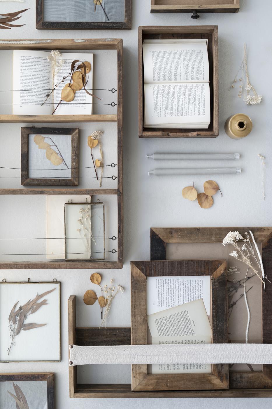 Bilderrahmen aus Vintage Holz, quadratisch, 14x14cm