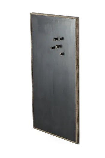 Notizboard, Pinnwand, Wandboard, Metall, groß, rechteckig, dunkle Eiche - The Oak Men