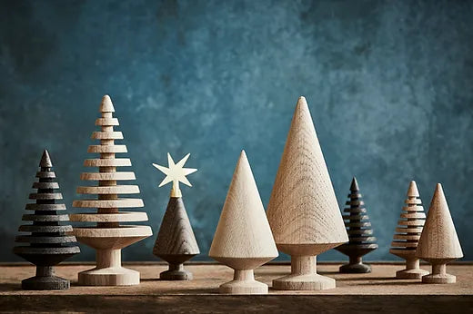 Holz Weihnachtsbaum, natur, Rillen, the oak men, groß