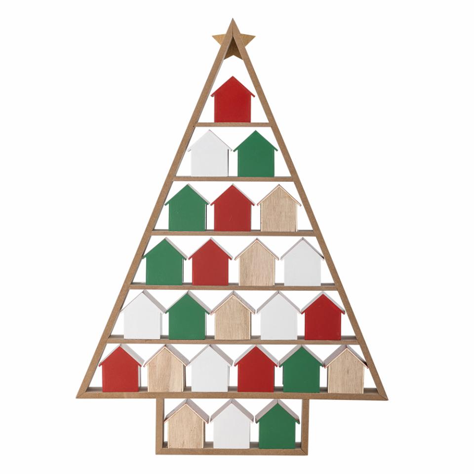 Kalender Calvin, zum selbst befüllen, Tannenbaum, bunte Boxen
