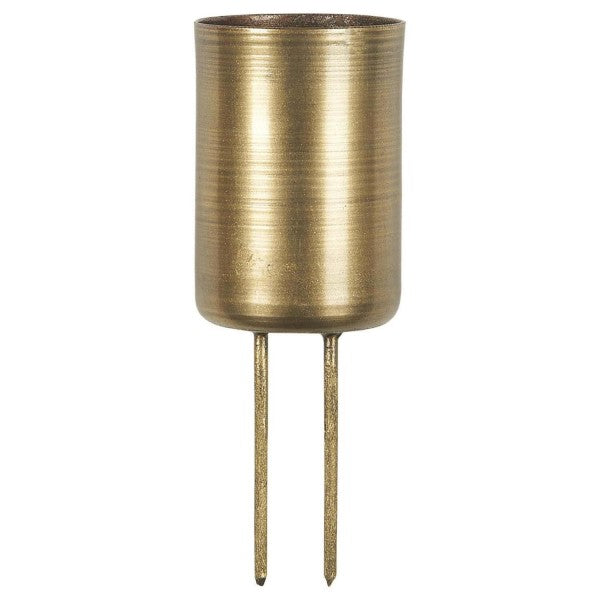 Kerzenhalter Spieß, doppelt, hoch, für Altarkerze, gold
