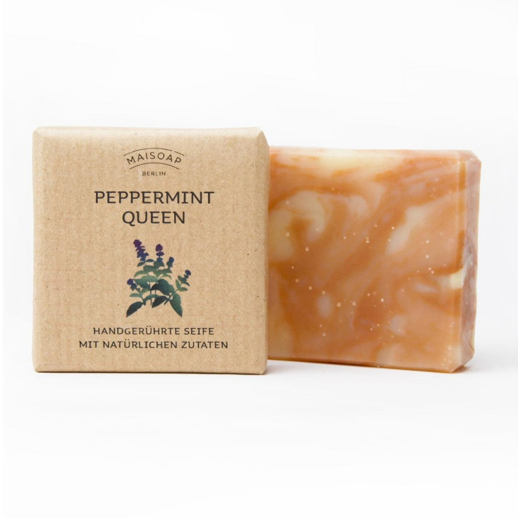 handgerührte Seife von Maisoap - Peppermint Queen ( Pfefferminze )