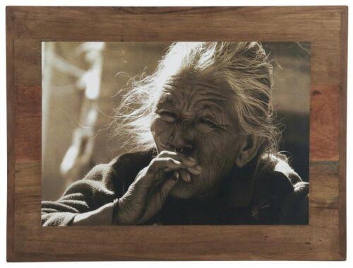 Bild, Bild auf Holz, rauchende Großmutter von Ib Laursen