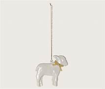 Maileg Anhänger Lamm, gelbes Halstuch, Metall Ornament