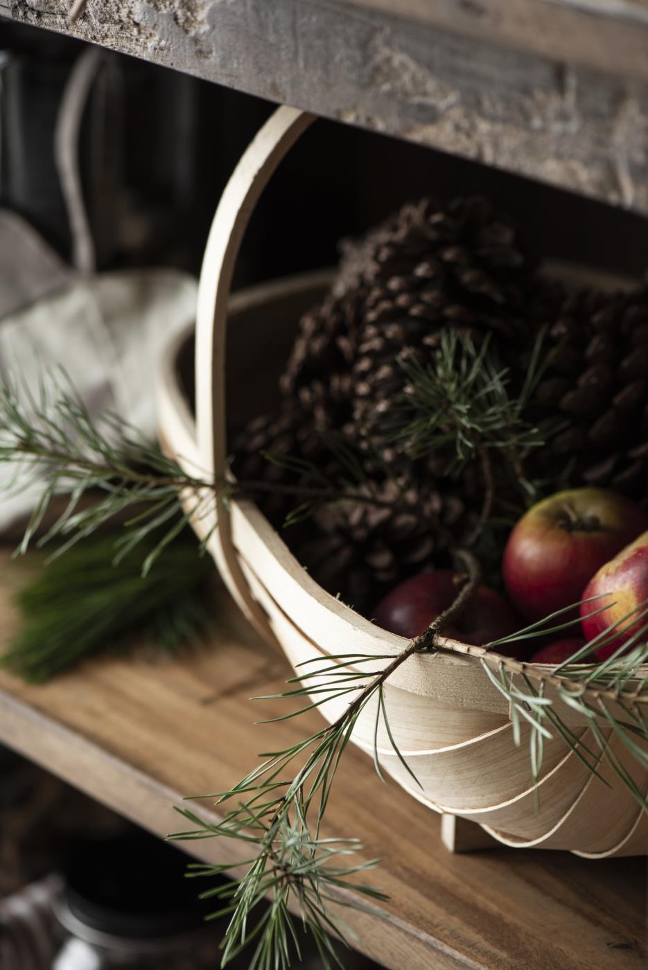 Eschenholzkorb Eliza, 2er Set, oval mit Henkel