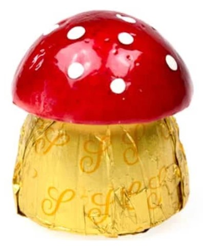 Schokoladen Pilz mit Nougat "Viel Glück" - Vollmilchschokolade