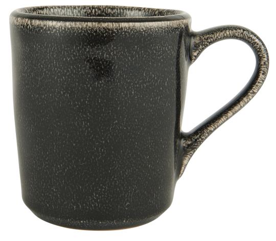 Becher Dunes, schwarz, antique black, Steingut
