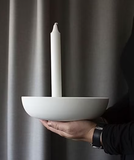 Kerzenleuchter Lidatorp, hell grau, klein - mueggelig