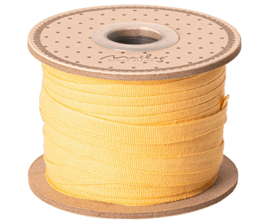 Band, Geschenkband, gelb, 25m auf Rolle - mueggelig